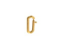 Waterproof 18K Gold PVD Plated Stainless Steel Medium Oval Spring Ring Clasp 6x14mm