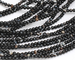 Black Sardonyx Round 4mm