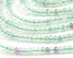Rainbow Fluorite (A) Faceted Rondelle 2x3mm