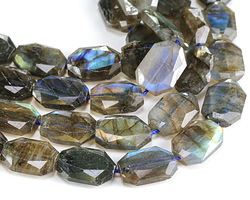 Labradorite (A) Microfaceted Flat Slab 16x12mm