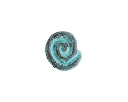 Mykonos Copper (plated) Patina Large Spiral Bead 14mm