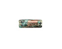 Mykonos Ceramic Iridescent Copper Patina Tube 17x6mm