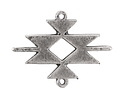 Mykonos Antique Silver (plated) Aztec Pattern Focal Link 25x30mm