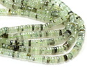 Prehnite Microfaceted Heishi 2x6mm