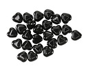 Czech Glass Jet Small Heart 6mm