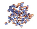 Czech Glass Bronzed Dark Sapphire Fire Polished Round 4mm
