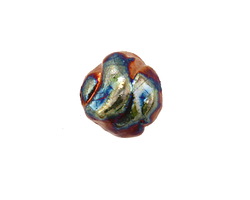 XAZ Raku Green Dragon Small Orb 13-15x13-14mm