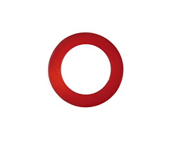 Cherry Red Beach-Style Glass Ring 23mm