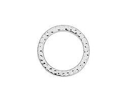 TierraCast White Bronze (plated) Large Hammertone Ring 19mm