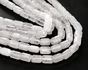Rock Crystal Quartz Microfaceted Tube 7x10mm