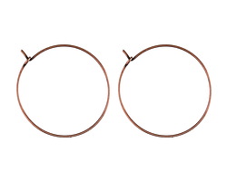 Antique Copper (plated) Hoop Earwire 30mm