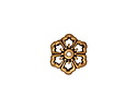 TierraCast Antique Gold (plated) Open Poppy Bead Cap 5x11mm