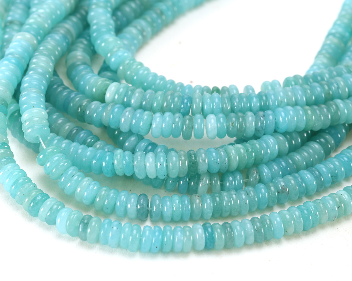 Black Gold Amazonite Spacer Rondelle 2x6mm