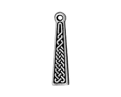 TierraCast Antique Silver (plated) Celtic Braid Charm 6x25mm