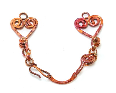 Patricia Healey Copper Heart Chain Link 145x22mm