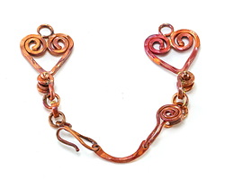 Patricia Healey Copper Heart Chain Link 145x22mm