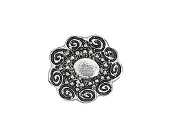 Pewter Wind Swept Button 20mm