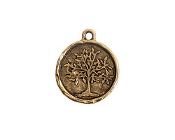 Nunn Design Antique Gold (plated) Tree of Life Charm 20x25mm
