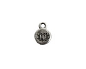 Nunn Design Antique Silver (plated) Itsy Spiritual Lotus Charm 9x13mm