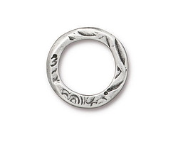 TierraCast Antique Pewter (plated) Flora 3/4" Ring