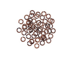 Antique Copper (Plated) Round Jump Ring 3mm, 22 Gauge