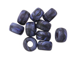 Czech Glass Matte Blue Suede Shoes Roller 9mm