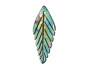 Abalone Carved Diamond Feather Focal 29x12mm