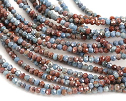 Blue Silicate Faceted Round 2mm