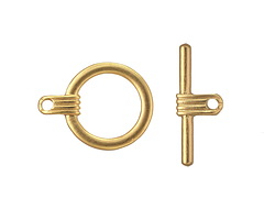 Satin Hamilton Gold (plated) Art Deco Toggle Clasp 16mm, 23mm Bar