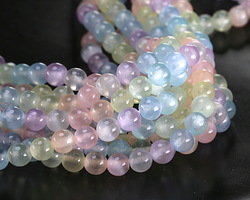 Rainbow Pastel Mix Selenite Round 6mm