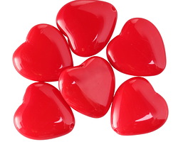 Czech Glass Red Heart 16mm