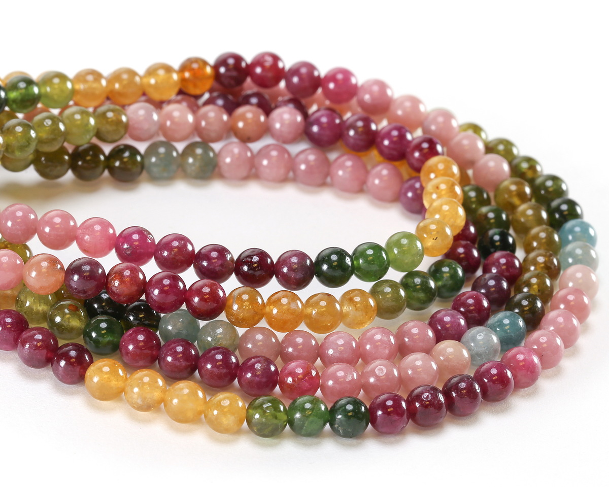 Tourmaline (AA - Ombré) Round 6mm, loop