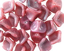 Czech Glass Pink & Lavender Silk Bellflower 12x9mm