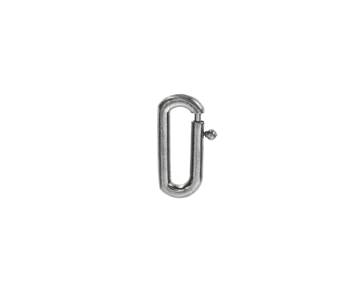 Stainless Steel Medium Oval Spring Ring Clasp 6x14mm