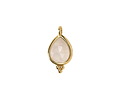 Blue Rose Quartz w/ Gold Finish Faceted Teardrop Focal 10x12mm