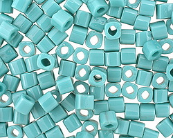 TOHO Opaque Turquoise Cube 4mm Seed Bead
