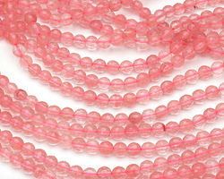 Cherry Quartz Faceted Round 6mm