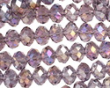 Light Amethyst AB Crystal Faceted Rondelle 8mm