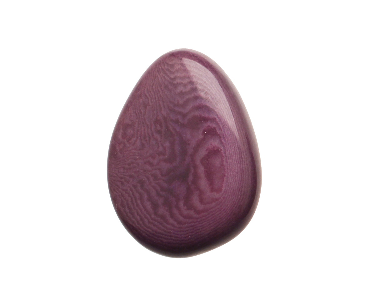 Tagua Nut Violet Flat Pebble 35-45x28-37mm