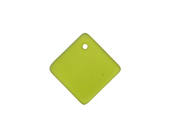 Olive Beach-Style Glass Curved Diamond Square Pendant 18mm
