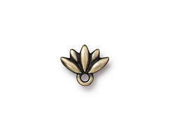 TierraCast Antique Brass (plated) Lotus Ear Post 11.5x10mm