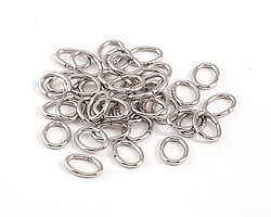Stainless Steel Oval Jump Ring 8x6mm, 18 gauge