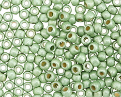 TOHO PermaFinish Galvanized (Matte) Seafoam Round 6/0 Seed Bead