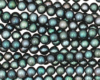 Stormy Blue Semi-Round 4.5-5mm