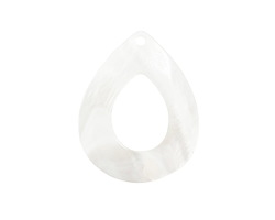 Mother of Pearl Open Teardrop Focal 29x36mm