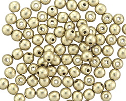 Czech Glass ColorTrends: Sueded Gold Cloud Dream Round 4mm