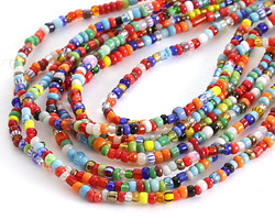 African Glass Multi Color Seed Bead Mix 2mm