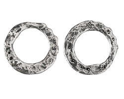 Green Girl Pewter Large Bumpy Ring 34mm