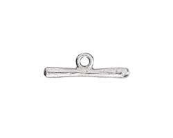Nunn Design Antique Silver (plated) Small Organic Toggle Bar 20.6x6.2mm