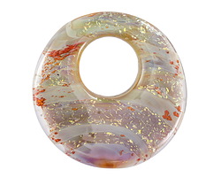 Unicorne Beads Glass Midnight Spell Large Halo Disk 40mm